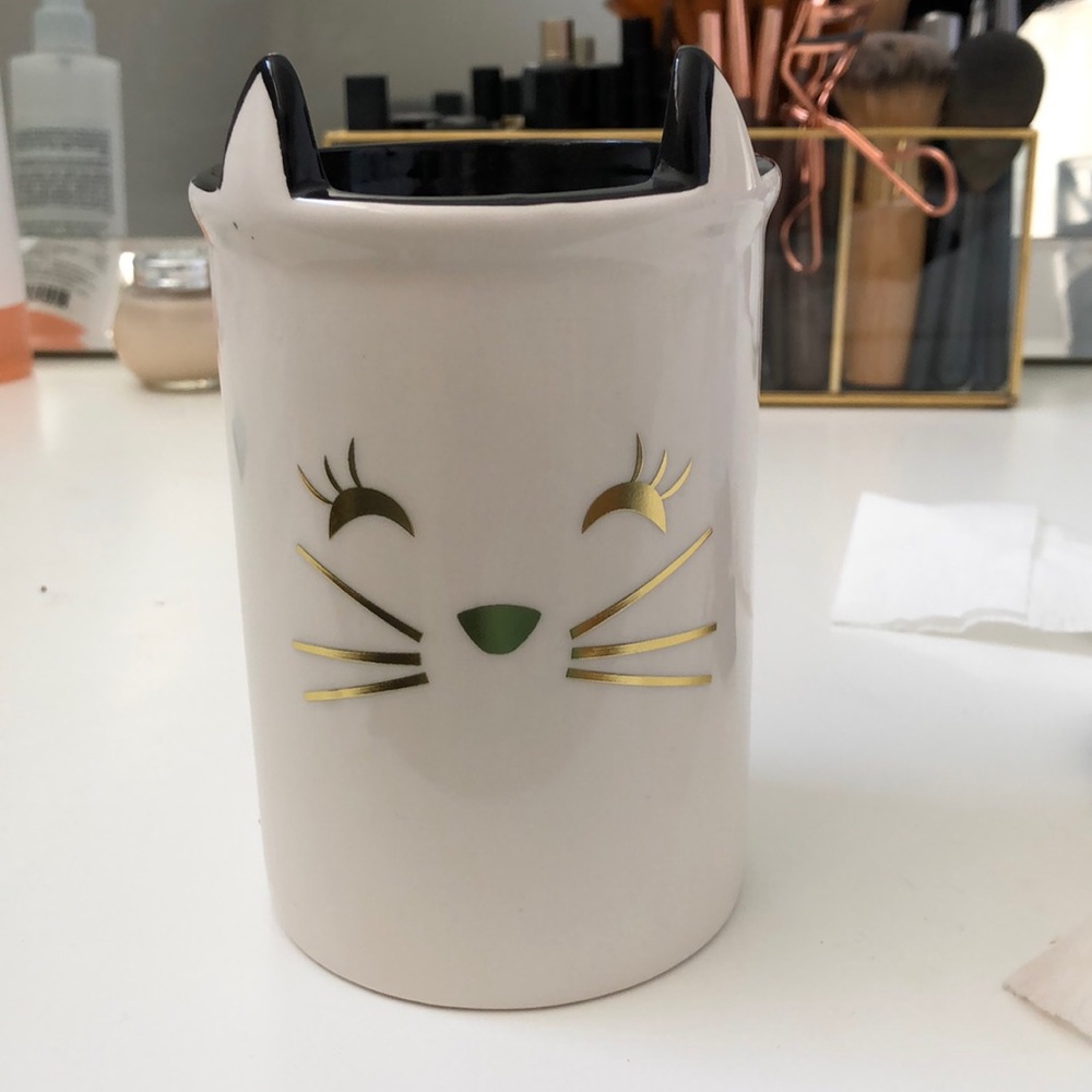 Glass Makeup Brush Holder